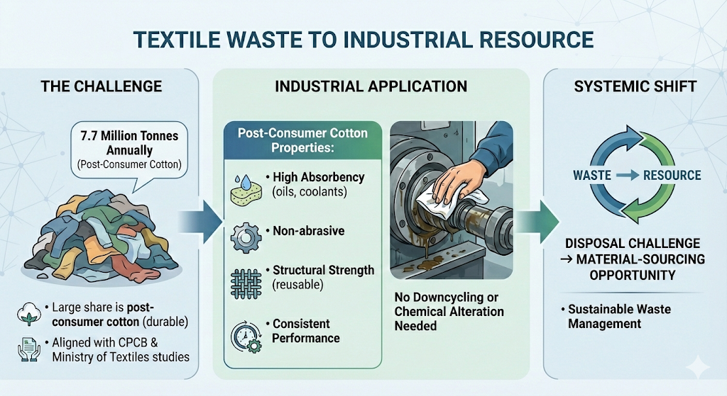 Textile Waste Management: Textile Waste to Industrial Resource